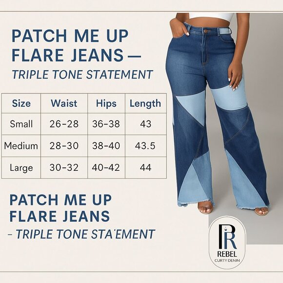 Patch Me Up Flare Jeans – Triple Tone Statement - Picture 9 of 9